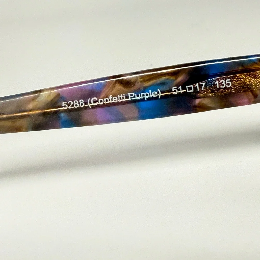 Coach‎ 5288 Confetti Purple Eyeglasses Frames 51-17-135 Rectangular Tortoise